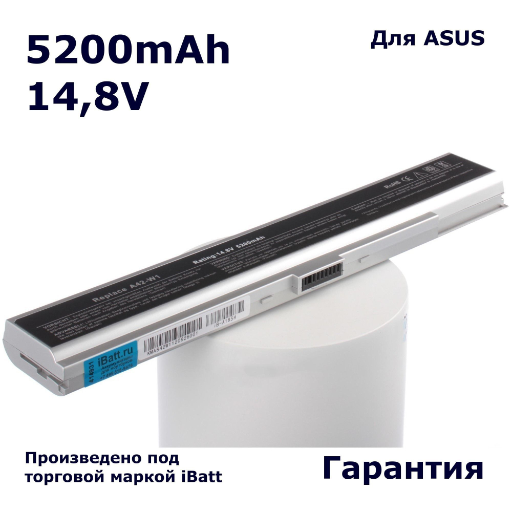 Аккумулятор iBatt 5200mAh, для A42-W1 A42-W2