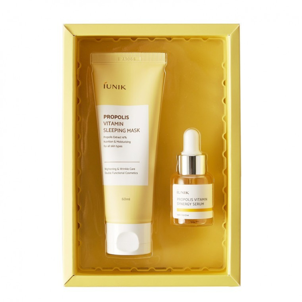 IUNIK Propolis Edition Skincare Set Витаминный набор с прополисом сыворотка и ночная маска