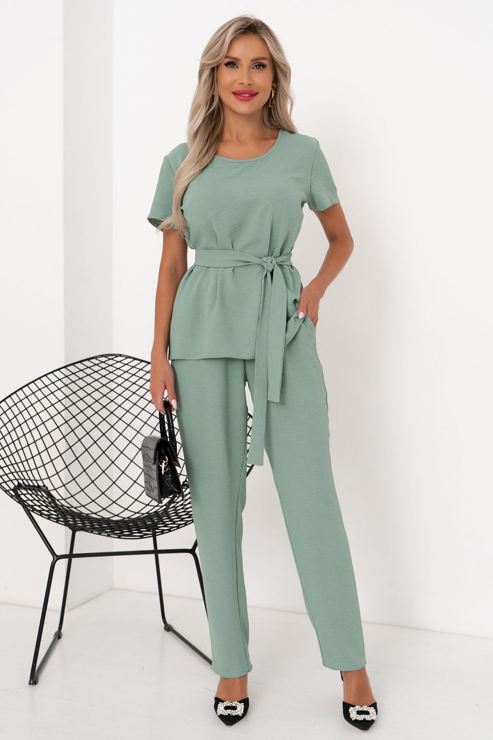 Костюм брючный (полынь) К11-81/3 Nikol (Акция)