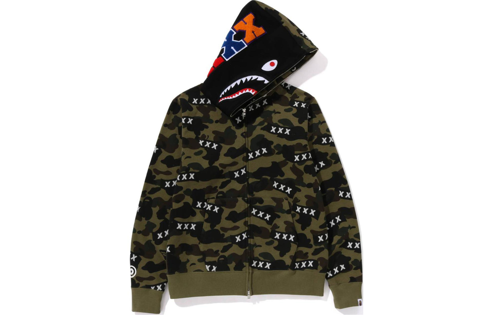 A Bathing Ape X God Selection Xxx Shark Full Zip Худи