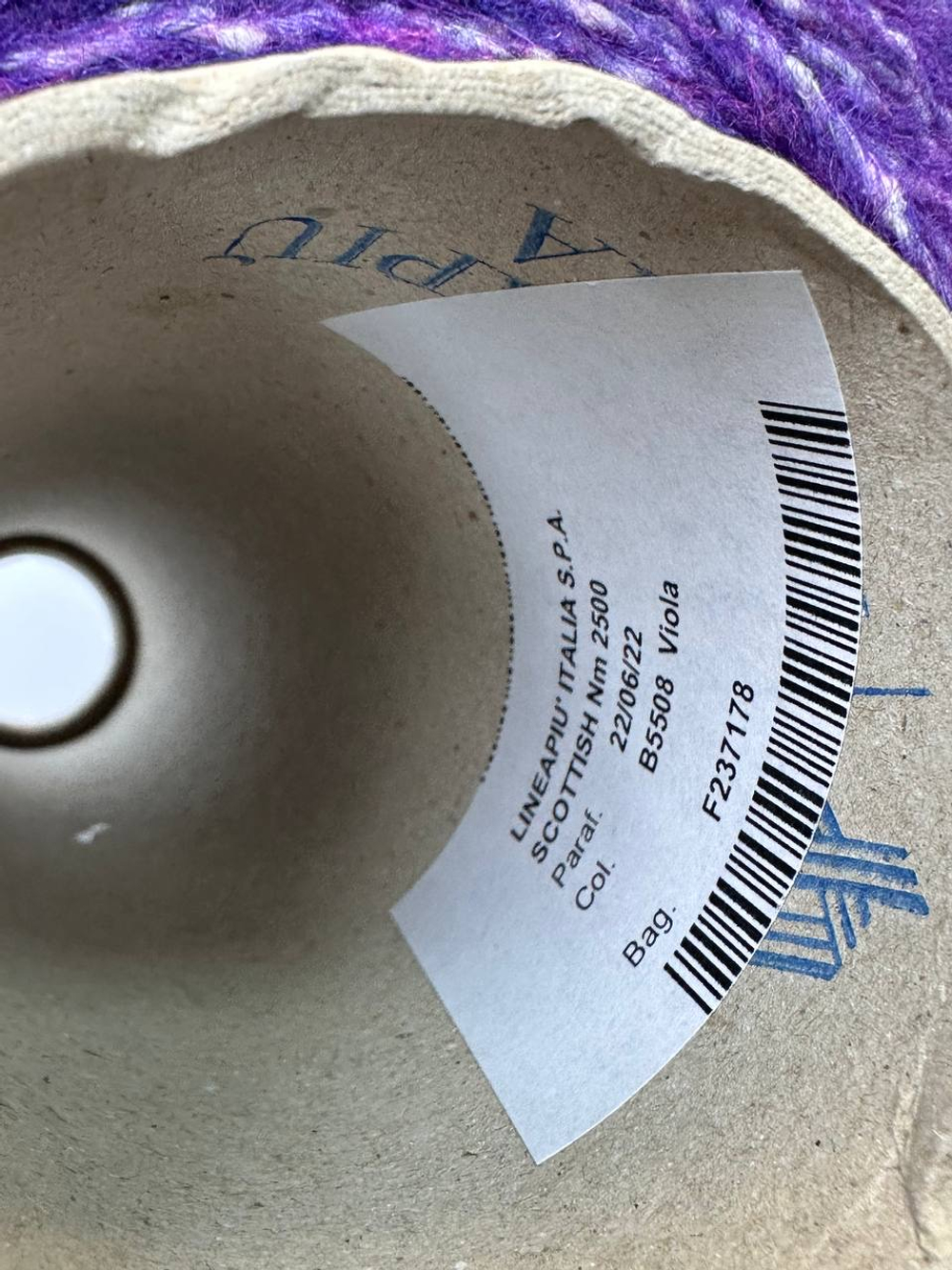 SCOTTISH - Lineapiu' S.P.A.; 53% меринос, 47% п/а; 250м/100гр; col. B5508 Viola; S715; MP