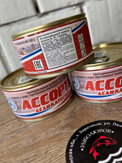 Ассорти деликатесное из печени и икры тресковых рыб Колхоз им.Ленина 180 гр.