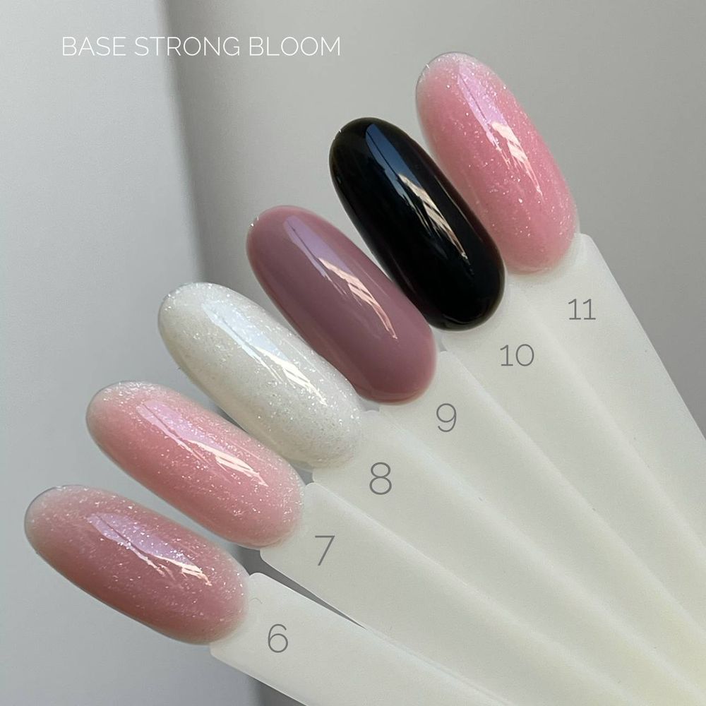 Bloom Strong base 06 - База жесткая грязно-розовая с шиммером, 15