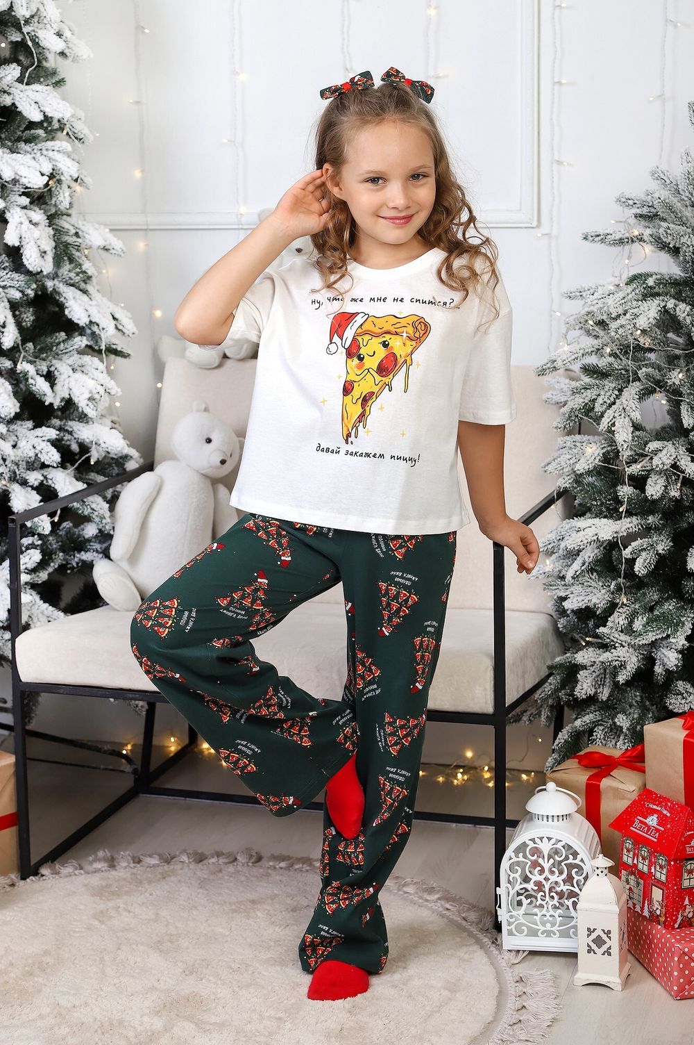 Костюм для девочки Пиццайоло-1 Виотекс МОЛОЧНЫЙ