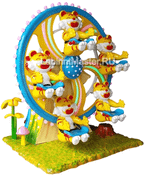 Карусель 5 мест с подъёмом «Веселые тигрята», 3,6×2,8×2,7 м