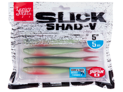 Виброхвост LJ 3D Slick Shad-V 5" (12.7 см), цвет Z23, 5 шт.