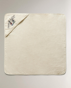 Zara Home Детское полотенце с капюшоном из хлопка, жёлтый, 80x80 см
