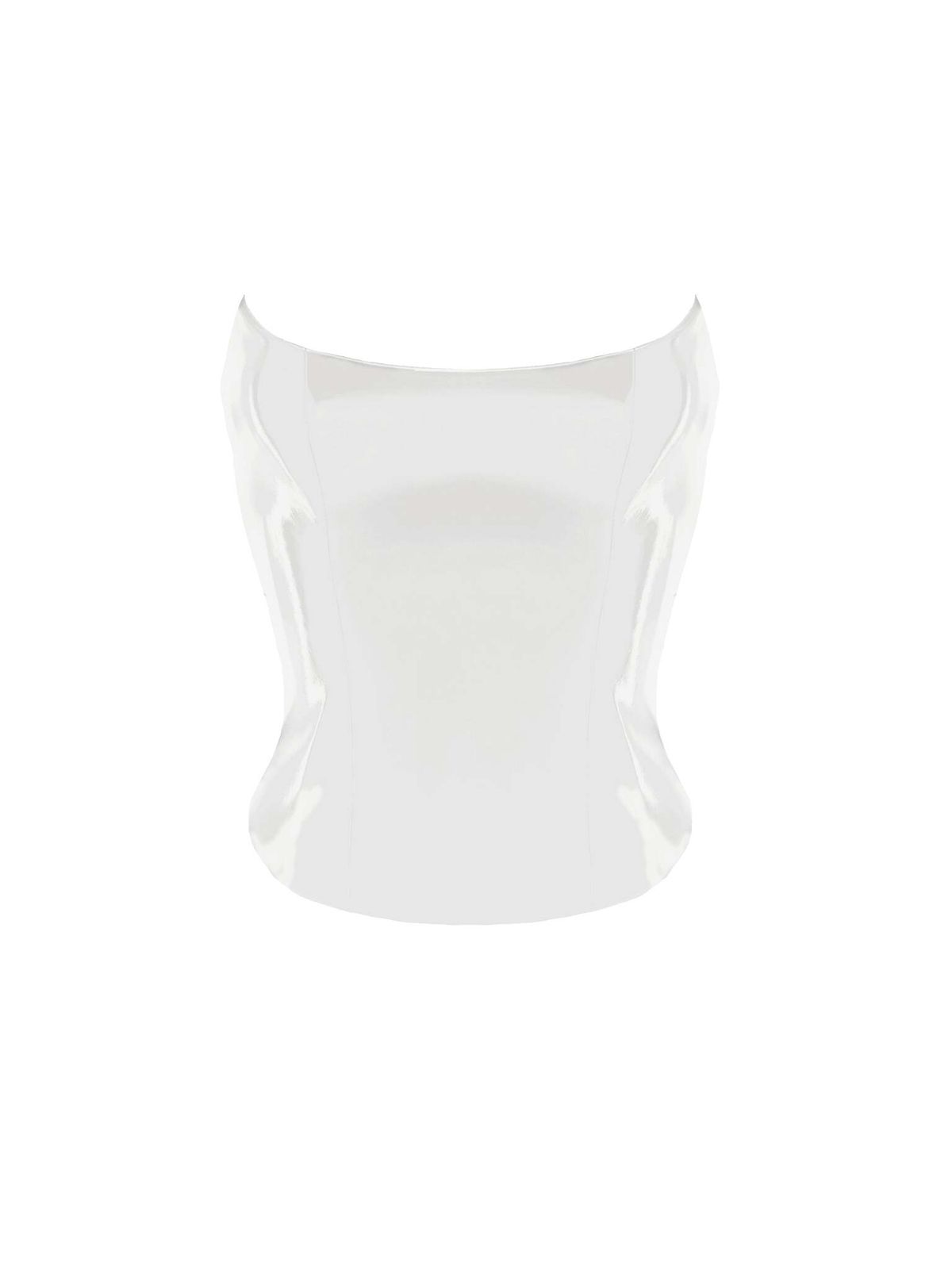 Топ корсетный удлиненный из лаке