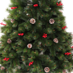Елка «Венская» 240 см, ПВХ+Леска, ягоды и шишки (1498 веток)