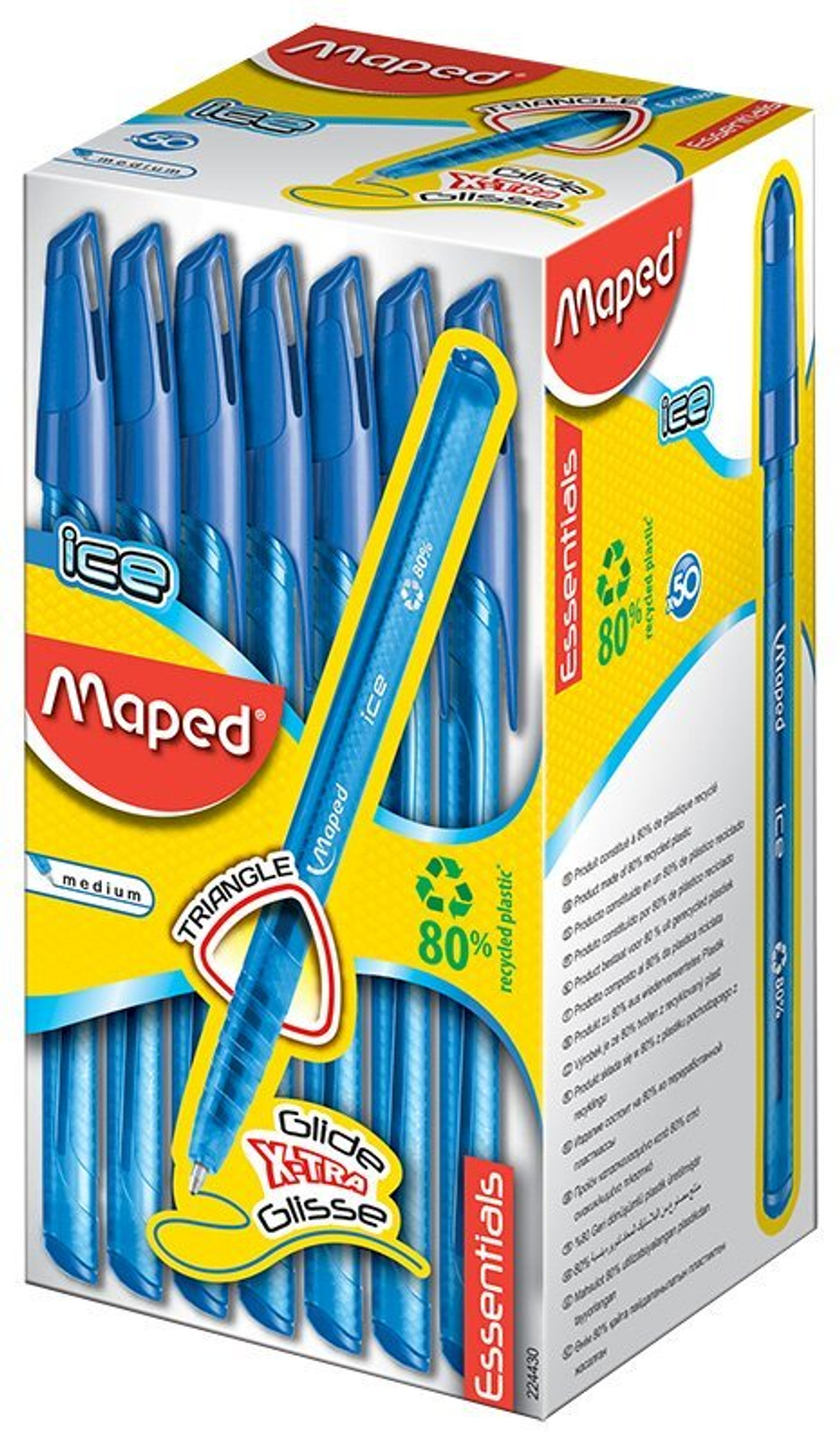 Ручка шариковая Maped Green Ice, синяя, линия 0,6 мм