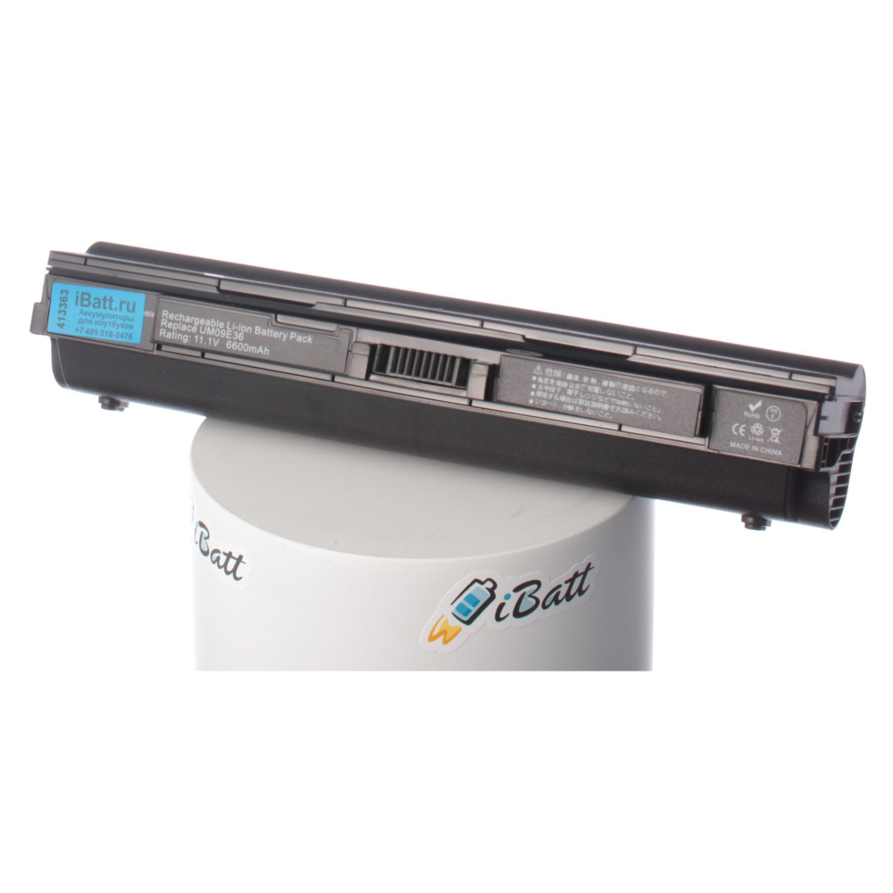 Аккумулятор iBatt 6600mAh, для Aspire One AO521-105Dcc AO752-748kk Timeline 1810TZ-414G50i Ferrari 200-314G50n 1410-232G32n 1810TZ-413G32i 752h