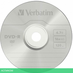 DVD-R диск Verbatim 4.7GB 16x 50шт (43788)