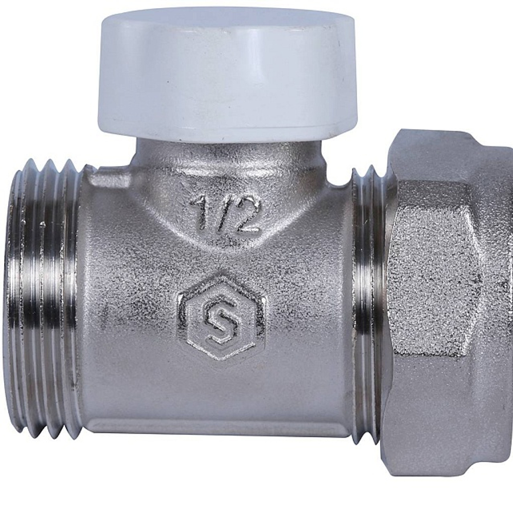 Клапан балансировочный прямой STOUT - 3/4" x 1/2" (НР/НР-американка, PN10, Tmax 120°C)