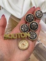 Пуговицы герб6 золото с черным