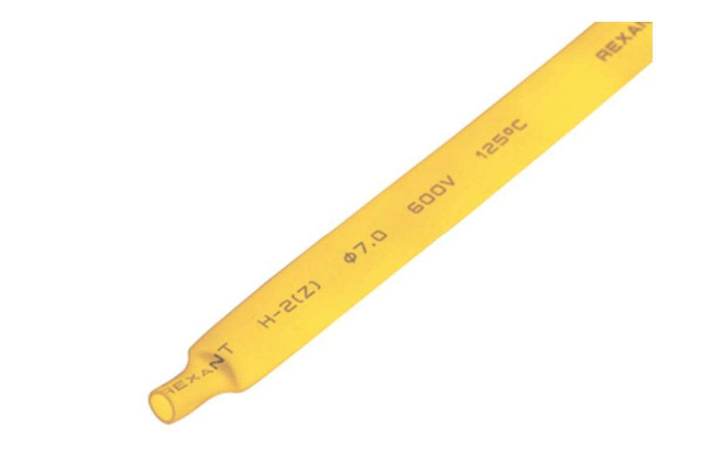 Термоусадка REXANT 7.0/3.5 мм, 1м, желтая 20-7002