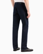 Stretch Cotton Regular Fit Trousers – мужские брюки прямого кроя из стрейч-хлопка от GIORGIO ARMANI