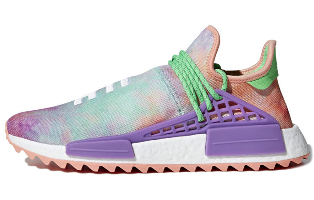 Pharrell Williams x adidas originals Pharrell Hu NMD Human Race Holi Festival Philippine Dong joint low-cut sports casual shoes men and women the same pink purple