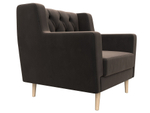 Кресло Брайтон Люкс, Коричневый, Велюр, 108893