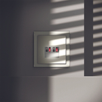 Розетка акустическая встраиваемая VOLTUM S70 4-местная, (сталь)