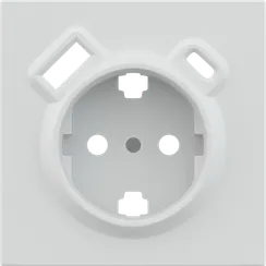 Donel R98 матовый белый накладка для розетки Schuko с зарядным устройством USB A+C, с защ.шторками,