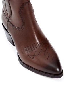 Казаки из натуральной кожи ELEONOR / Коричневый