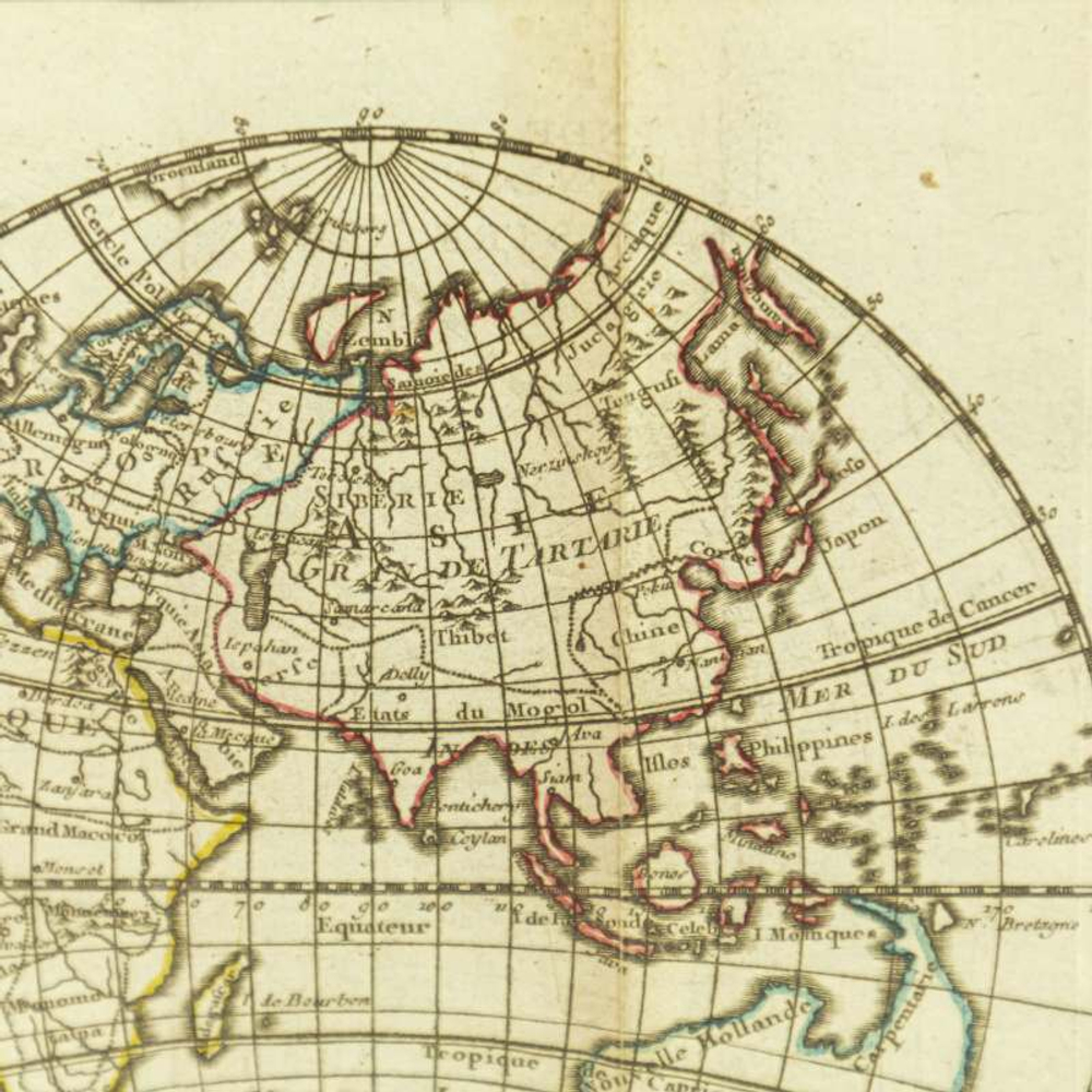 Карта мира или описание земного шара («Mappe monde ou description du globe terrestre»)