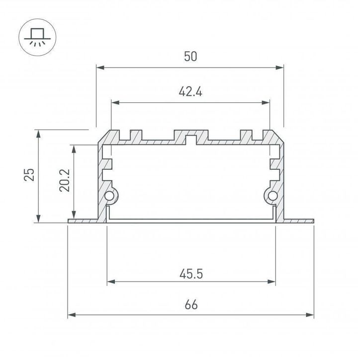 Профиль Arlight KLUS-POWER-W50-FS-2000 ANOD 028919