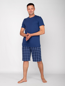 Пижама мужская с шортами Челси (индиго)