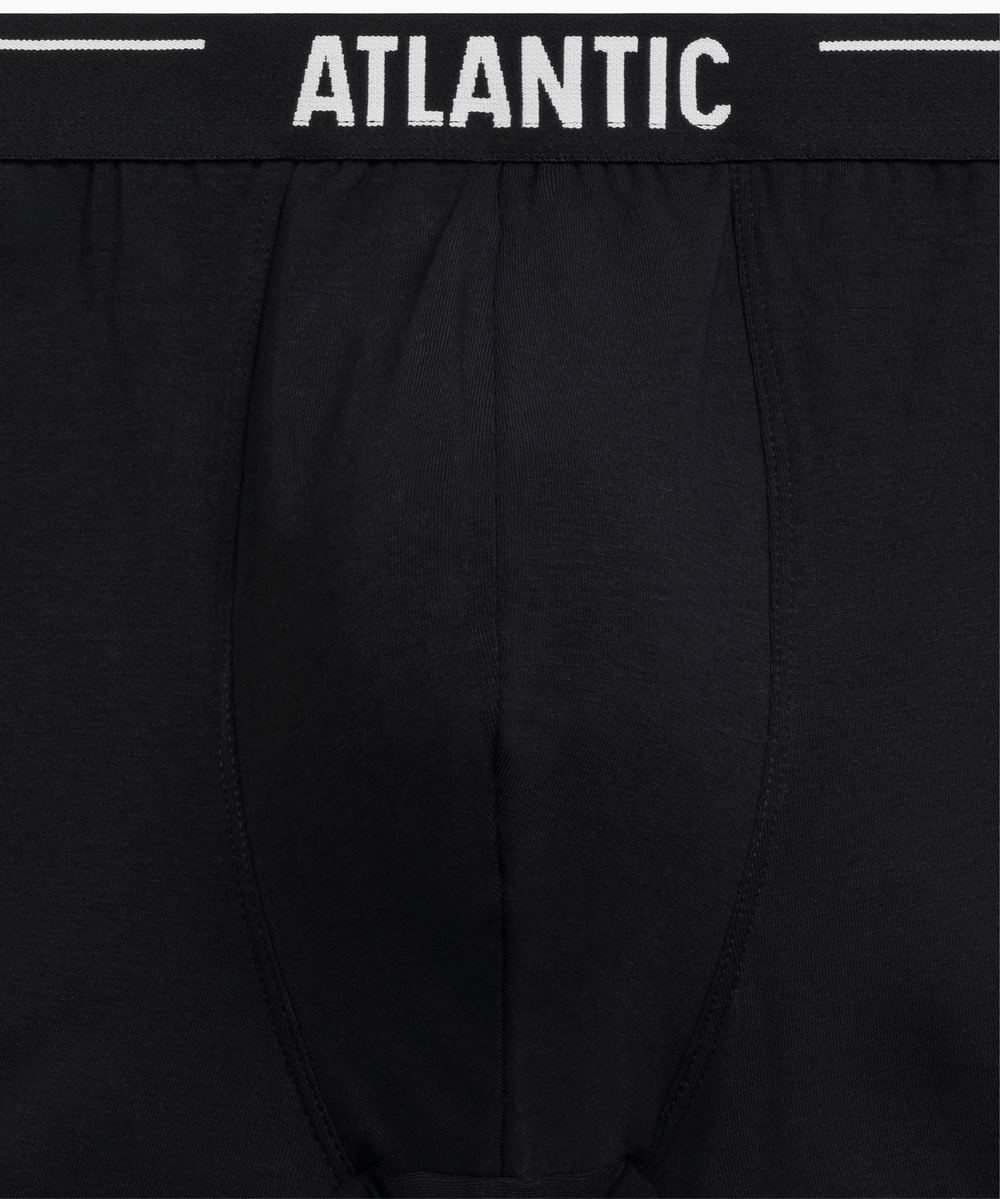 Мужские трусы шорты Atlantic, набор из 5 шт., хлопок, морская волна + бирюзово-зелёные + чёрные + серые меланж + тёмно-голубые, 5SMH-004
