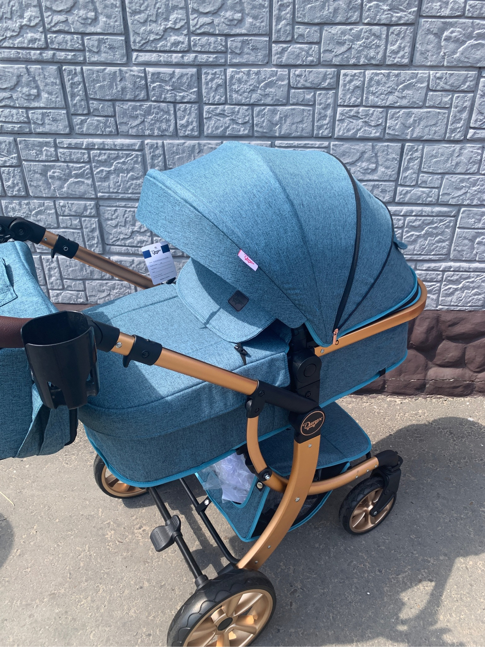 Коляска-трансформер 2в1 DAREX 608 Синий текстиль