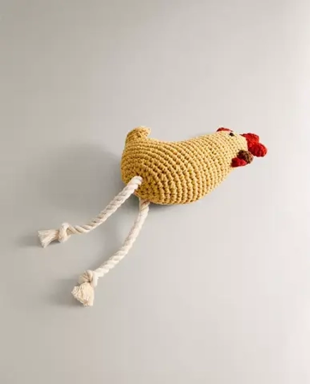 ZARA HOME ИГРУШКА ДЛЯ ДОМАШНИХ ЖИВОТНЫХ "КУРИЦА", БЕЖЕВЫЙ