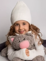 Шапка зимняя для девочки со снудом и митенками
