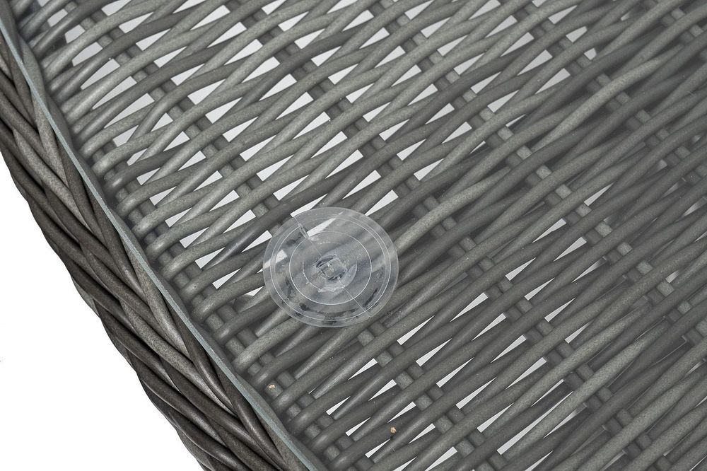 "Дольче" обеденная группа из искусственного ротанга, цвет графит