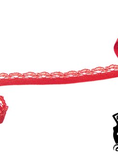 100 51 Резинка ажурная, 11 мм, красный 100