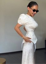 Платье "Стамбул", молочный с розовым