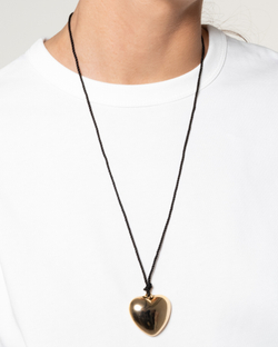 Подвеска металлическое сердце, золото