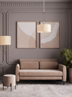 Диван-кровать прямой Барнаби велюр светло-серый