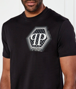 Футболка Hexagon Philipp Plein - черный(MTK8106 PJY002N)