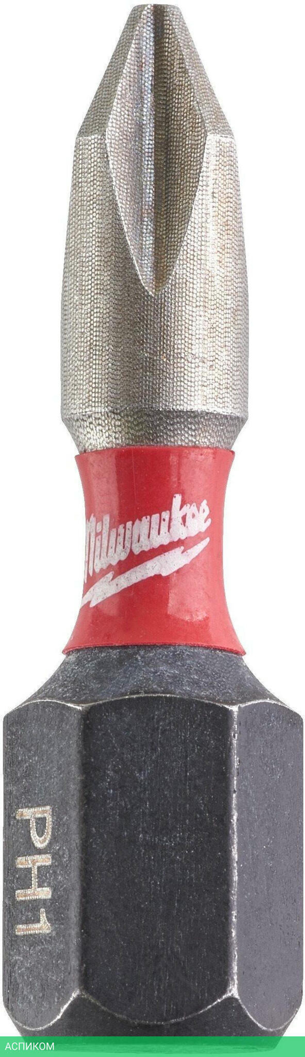 Бита Milwaukee Shockwave PH1 25мм 2шт (4932430850)