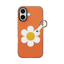 Чехол оранжевого цвета (Daisy Edition) для iPhone 17, серия Luvy Series Case (со съемным ремешком) от Dux Ducis