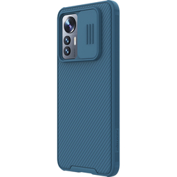 Синий усиленный чехол от Nillkin CamShield Pro Case для смартфона Xiaomi Mi 12 Lite 5G, с защитной шторкой для камеры