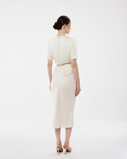 Костюм топ с юбкой айвори