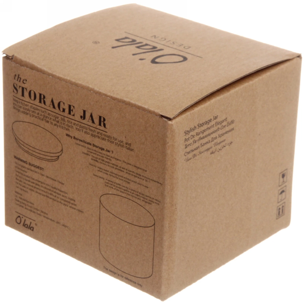 Банка для продуктов стеклянная 650мл «O'lala»