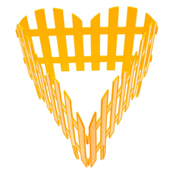 Забор декоративный "Романтика", 28 х 300 см, желтый, Россия, Palisad