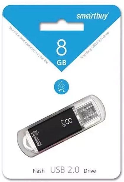 8GB USB Smartbuy V-Cut Black