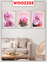 Набор постеров "Розовый пион" 3шт.