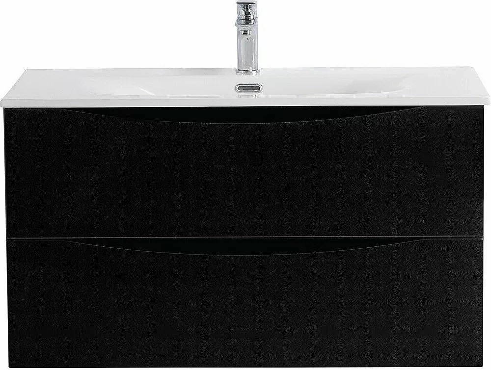 Тумба с раковиной BelBagno MARINO-CER-N-1000-2C-SO-NL-P Nero Lucido