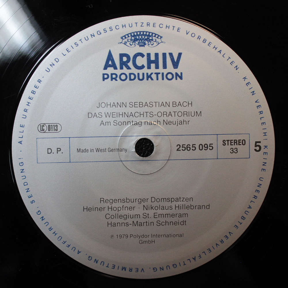 Regensburger Domspatzen, Hanns-Martin Schneidt / J.S. Bach: Weihnachts-oratorium (3LP)