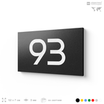 Табличка с номером 93 на дверь квартиры, для офиса, кабинета, аудитории, склада, черная 120х70 мм, Айдентика Технолоджи