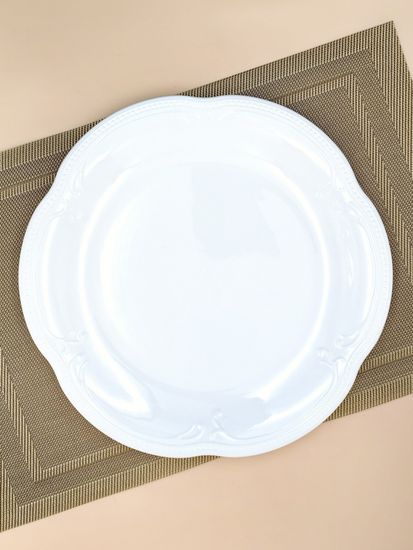 Блюдо круглое 30 см. набор 3 шт. "White Ornaments"